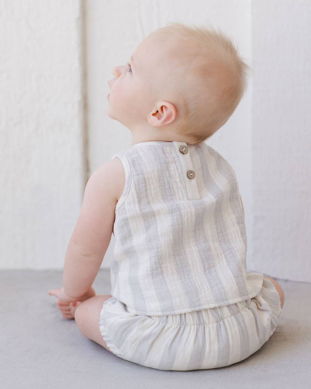 WOVEN TANK + SHORT SET || SKY STRIPE