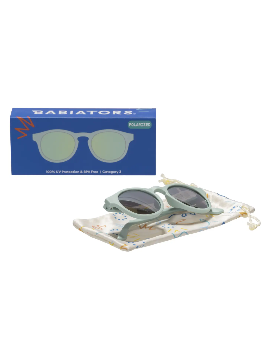 POLARIZED KEYHOLE SUNGLASSES||SEAFOAM BLUE