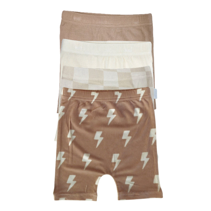 EVERYDAY BAMBOO BIKER SHORTS(4PACK) || REBEL BEIGE