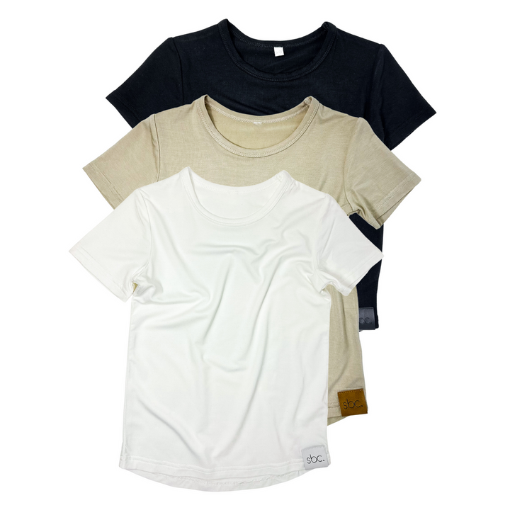 EVERYDAY BAMBOO TEES(3PACK) || BAMBOO NEUTRALS