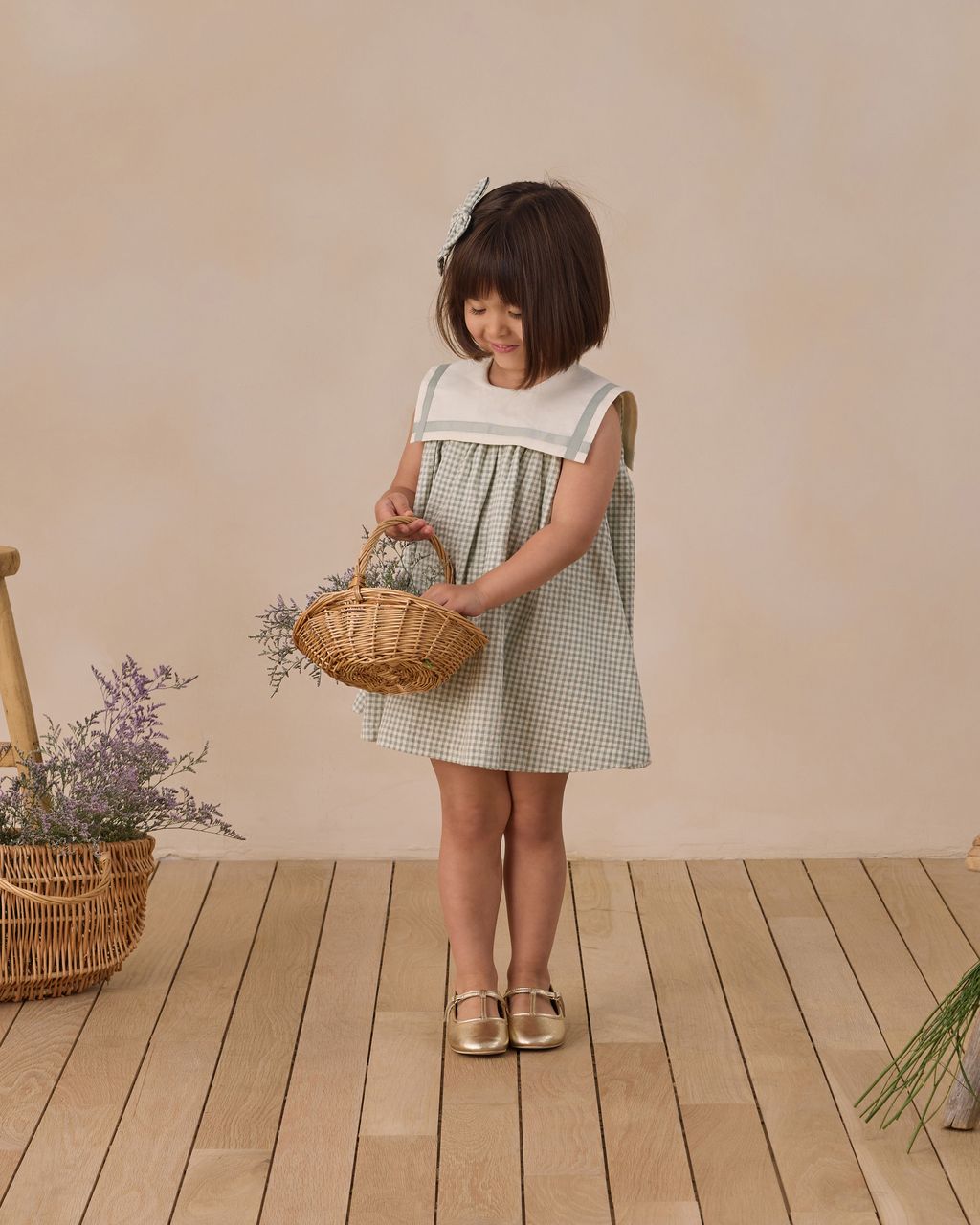 DAISY DRESS || EUCALYPTUS CHECK