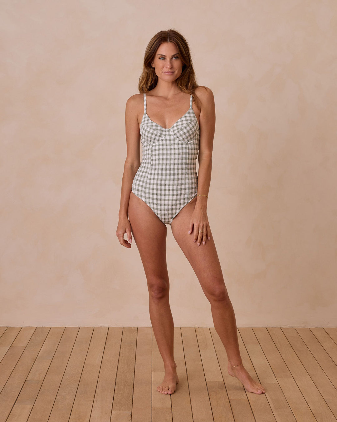 UNDERWIRE ONE-PIECE | EUCALYPTUS CHECK