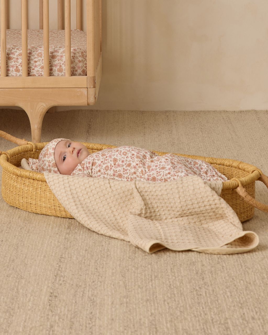 BAMBOO BABY GOWN + HAT SET|| BLOOM
