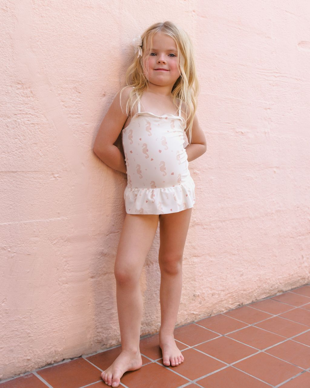 TORI SKIRTED ONE-PIECE || SEAHORSES