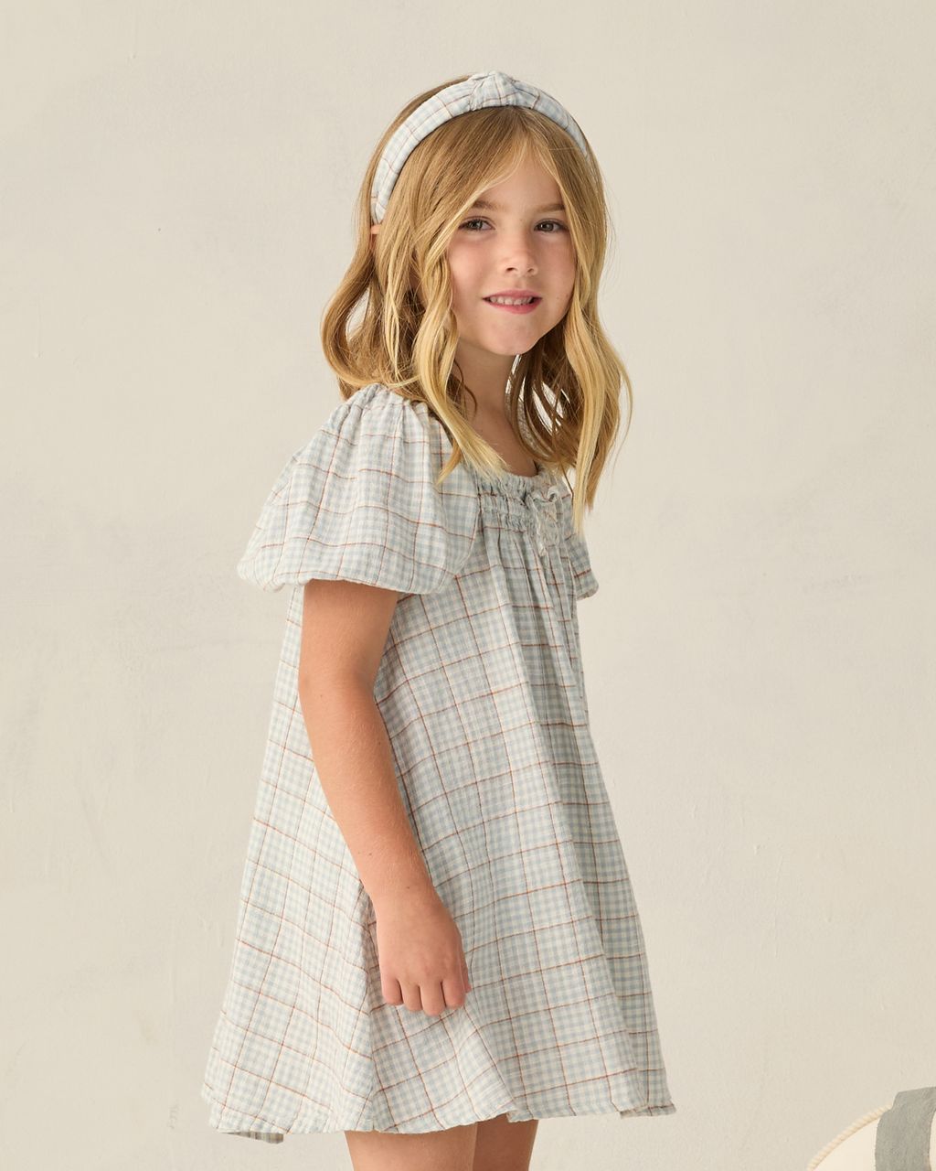 SABRINA MINI DRESS || LIGHT BLUE PLAID