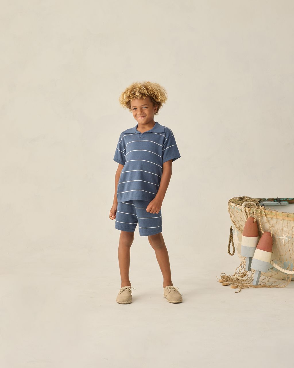 CHANDLER KNIT SHORT || NAVY STRIPE