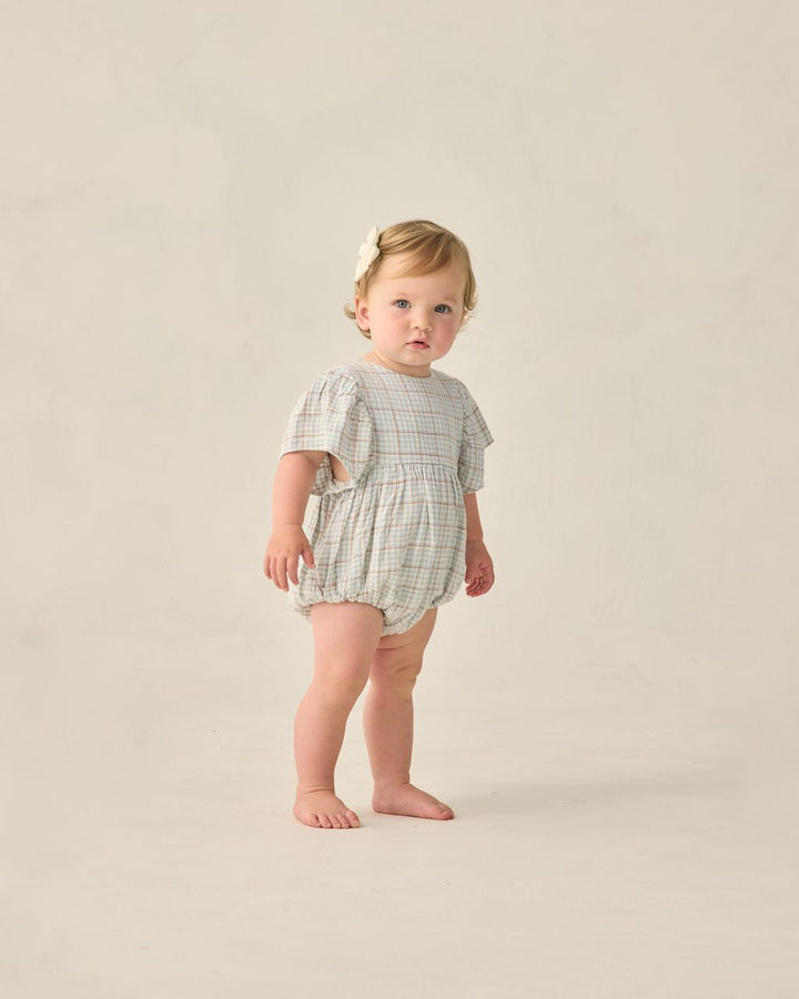 KALEA ROMPER || LIGHT BLUE PLAID
