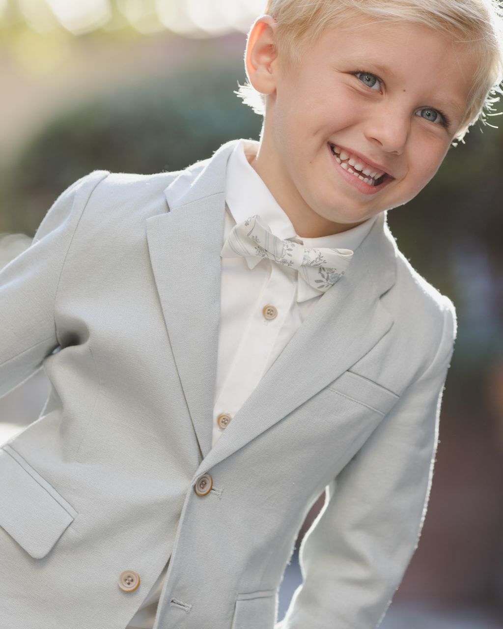 BOW TIE || FRENCH FLORAL STRIPE