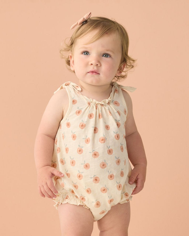 SHOULDER TIE BUBBLE || PEACHES