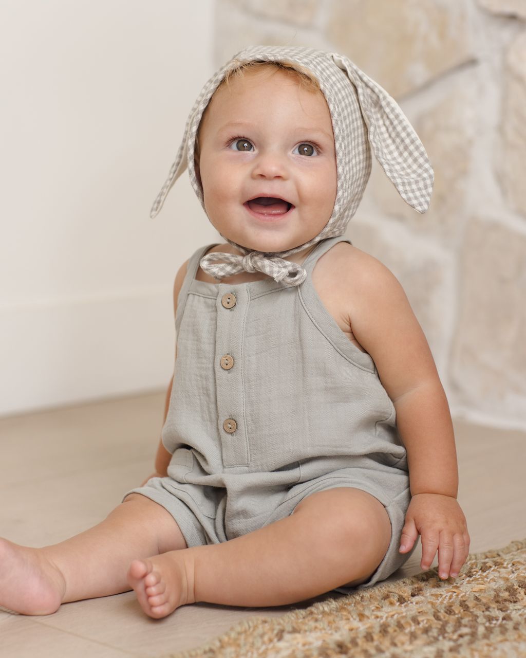 BUNNY BONNET || SAGE GINGHAM