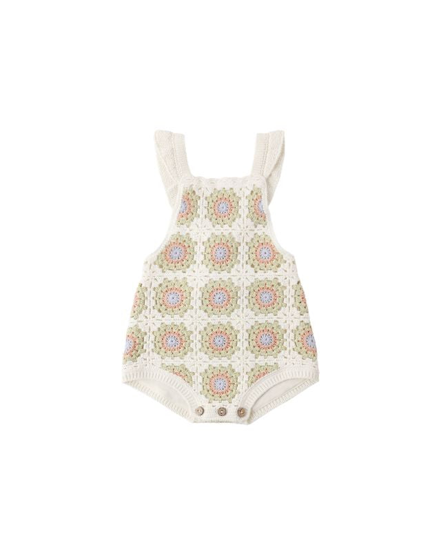 CROCHET ROMPER || CITRON DAISY CHECK