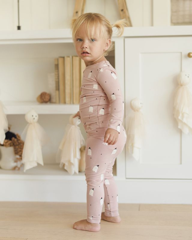 BAMBOO PAJAMA SET || PINK GHOSTS