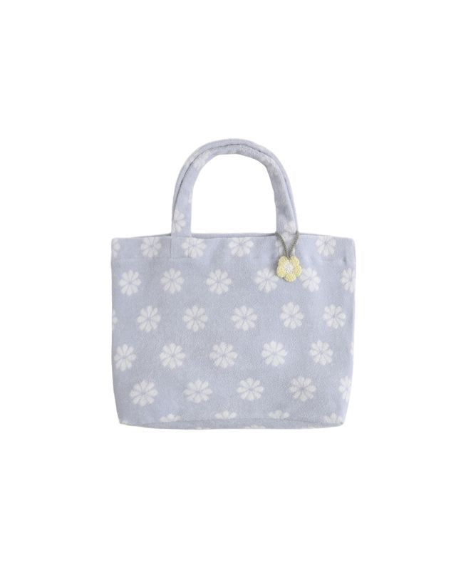 TERRY BEACH BAG | PERIWINKLE DAISY