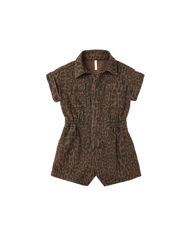 UTILITY ROMPER || LEOPARD